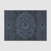 Spider Witch | Stusty Slate Blue Spiderweb Floure Tissuepapier (Voorkant)