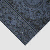 Spider Witch | Stusty Slate Blue Spiderweb Floure Tissuepapier (Detail)