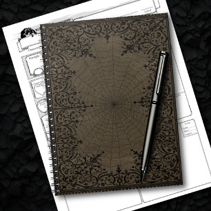 Spider Witch   Suede Fantasy Spiderweb Floure Notitieboek