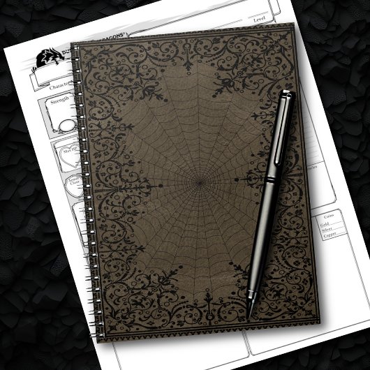 Spider Witch | Suede Fantasy Spiderweb Floure Notitieboek