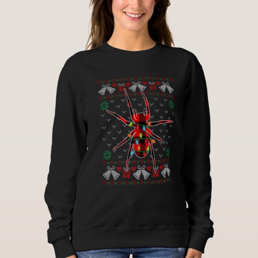 Spider   Xmas Lights Ugly Christmas Sweater (Voorkant)