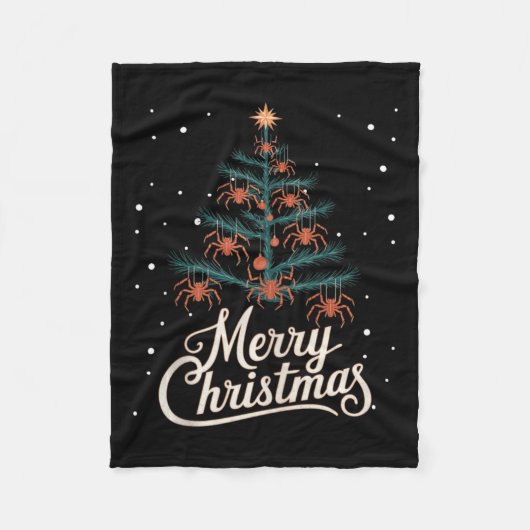 Spider Xmas Tree Spiders Kerstboom Tanktop 2 Fleece Deken (Voorkant)