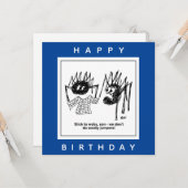 Spider zegt "Stick to Webs" Cartoon. Webontwerper Kaart (Voorkant / Achterkant in situ)