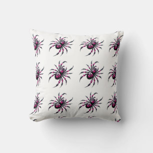 Spider zwart roze Halloween gooi kussen