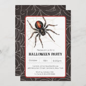 Spider Zwart Weduwe Halloween Party Kaart (Voorkant / Achterkant)