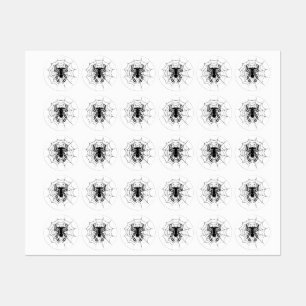 SpiderGremlin's web op maat gesneden vinylstickers Labels