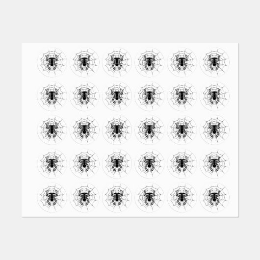 SpiderGremlin's web op maat gesneden vinylstickers Labels (Vel)