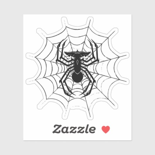 SpiderGremlin's Web op maat gesneden vinylstickers Sticker (Vel)