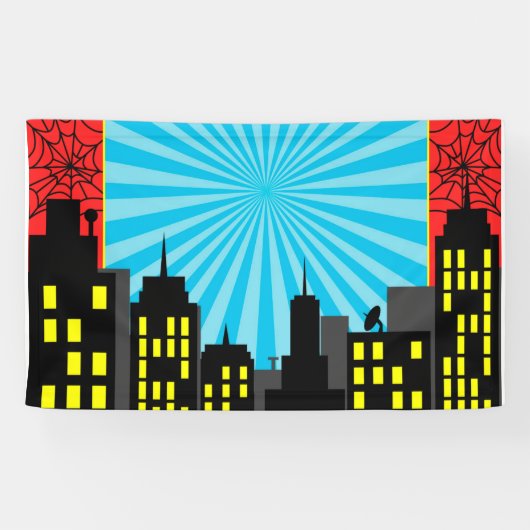 Spiderman Marvel Theme Spandoek (Horizontaal)