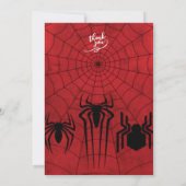 Spiderman Thema Verjaardag Superheld Spin Feest Kaart (Achterkant)