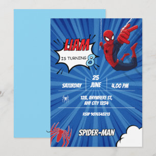 Spiderman Thema Verjaardag Superheld Spin Feest Kaart