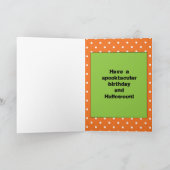 Spiders Birthday Halloween Granddaughter Kaart (Binnen)