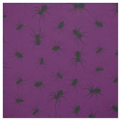 Spiders Gothic Halloween Black Deep Paars Stof (Swatch)
