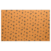 Spiders Gothic Halloween Black Sinaasappel Stof (Fat Quarter)