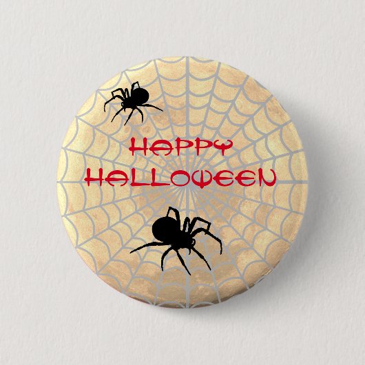 Spiders Halloween Ronde Button 5,7 Cm (Voorkant)