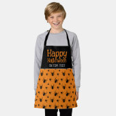 Spiders Happy Halloween Party Zwart Sinaasappel Cu Schort (Gedragen)