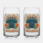 Spiders & Lelies Spookachtige Halloween Vintage Blikvorm Glas (Achterkant)