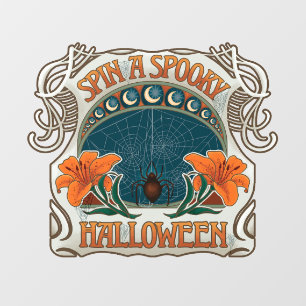 Spiders & Lelies Spookachtige Halloween Vintage Raamsticker