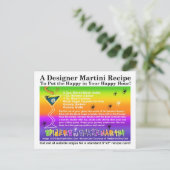 Spiders & Snake Halloween Martini Recept Briefkaar Briefkaart (Staand voorkant)