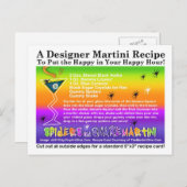 Spiders & Snake Halloween Martini Recept Briefkaar Briefkaart (Voorkant / Achterkant)