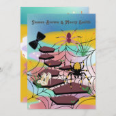 Spiders web Noble Shoes Path Bow Stropdas Wedding Kaart (Voorkant / Achterkant)