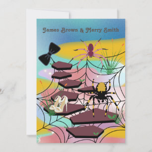 Spiders web Noble Shoes Path Bow Stropdas Wedding Kaart