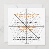 Spider's Web Party in My Place - Party Invitation Kaart (Achterkant)
