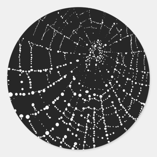 Spider's web ronde sticker (Voorkant)