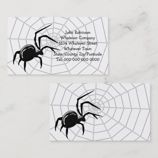 Spiders Web Visitekaartje (Voorkant / Achterkant)
