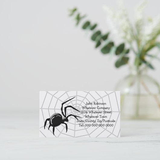 Spiders Web Visitekaartje (Staand voorkant)