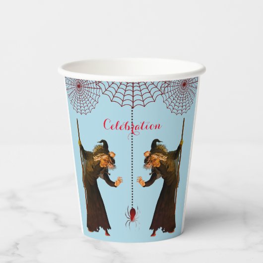 Spiders Witches Papieren Bekers (Achterkant)