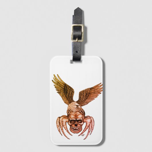 Spiderskull met Eagle Bagagelabel (Voorkant (verticaal))