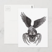 Spiderskull met Eagle Briefkaart (Voorkant / Achterkant)
