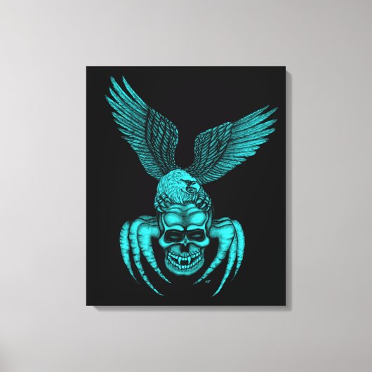 Spiderskull met Eagle Canvas Afdruk (Voorkant)