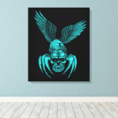 Spiderskull met Eagle Canvas Afdruk (Insitu (Houten vloer))
