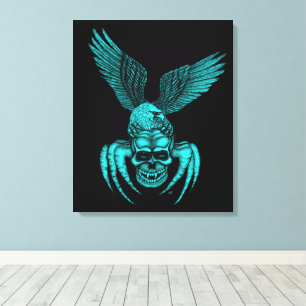 Spiderskull met Eagle Canvas Afdruk