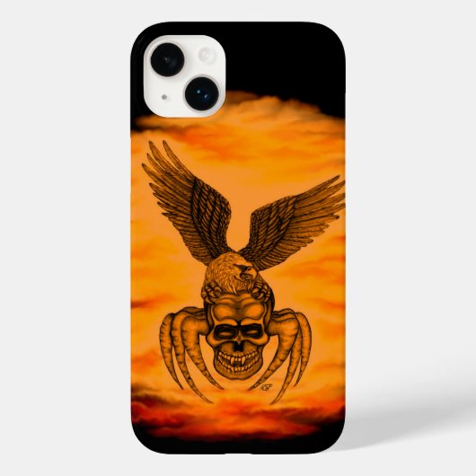 Spiderskull met Eagle Case-Mate iPhone Case (Achterkant)