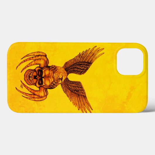 Spiderskull met Eagle Case-Mate iPhone Case (Achterkant (horizontaal))