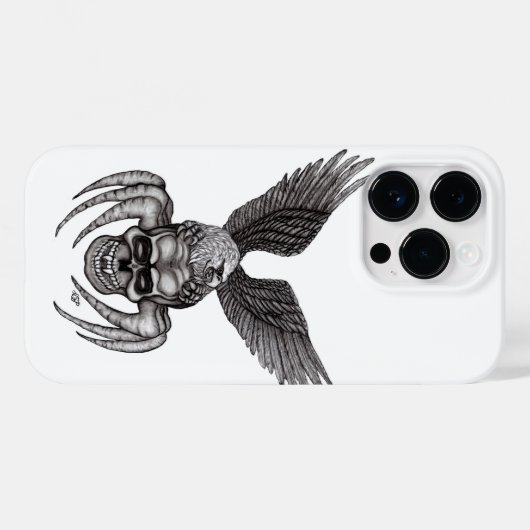 Spiderskull met Eagle Case-Mate iPhone Case (Achterkant (horizontaal))