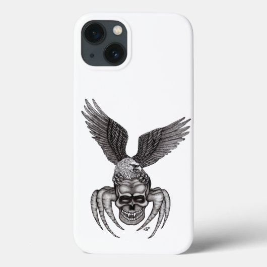 Spiderskull met Eagle Case-Mate iPhone Case (Achterkant)