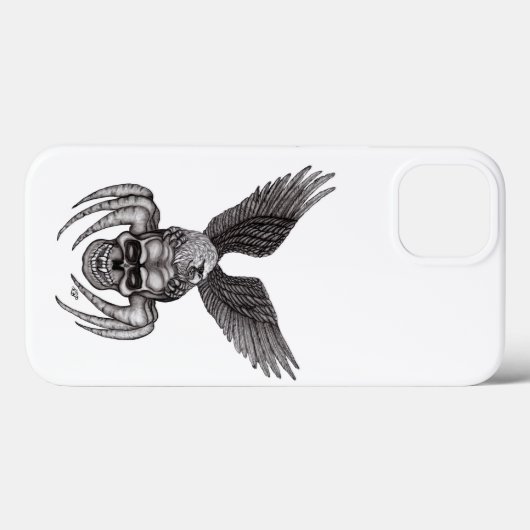 Spiderskull met Eagle Case-Mate iPhone Case (Achterkant (horizontaal))