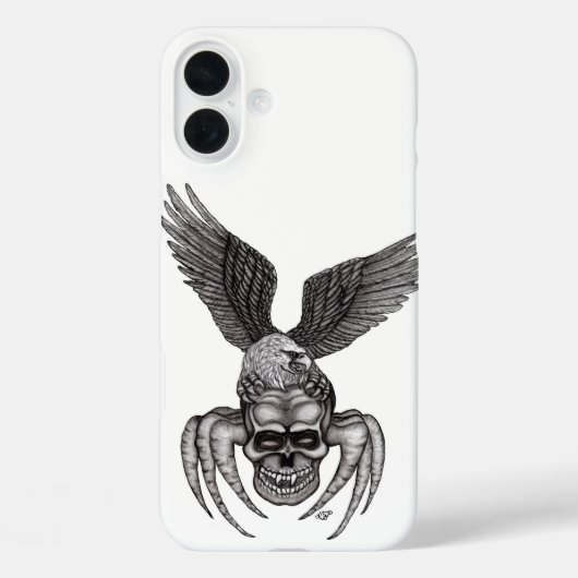 Spiderskull met Eagle Case-Mate iPhone Case (Achterkant)
