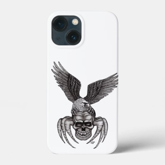 Spiderskull met Eagle Case-Mate iPhone Case (Achterkant)