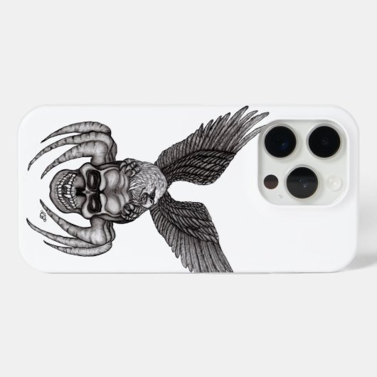 Spiderskull met Eagle Case-Mate iPhone Case (Achterkant (horizontaal))