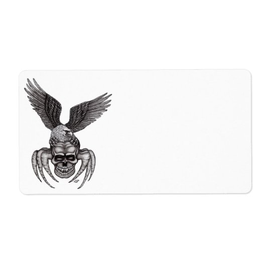 Spiderskull met Eagle Etiket (Voorkant)