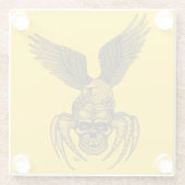 Spiderskull met Eagle Glazen Onderzetter (Achterkant)