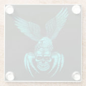 Spiderskull met Eagle Glazen Onderzetter (Achterkant)