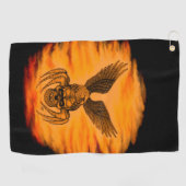 Spiderskull met Eagle Golfhanddoek (Horizontaal)