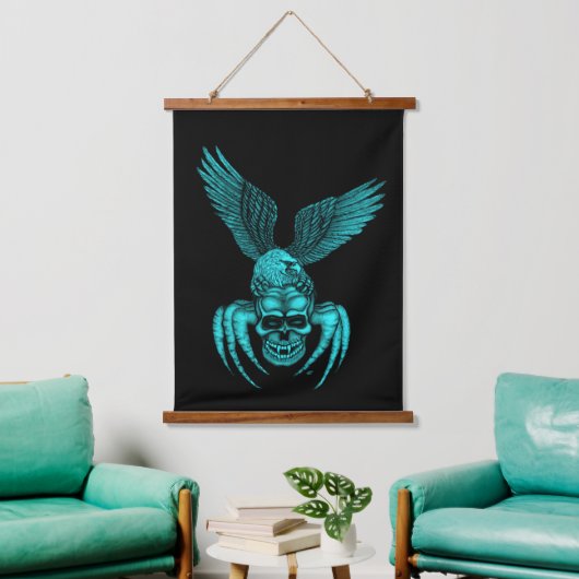 Spiderskull met Eagle Hangend Wandkleed (Woonkamer)