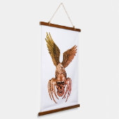 Spiderskull met Eagle Hangend Wandkleed (Gebogen)
